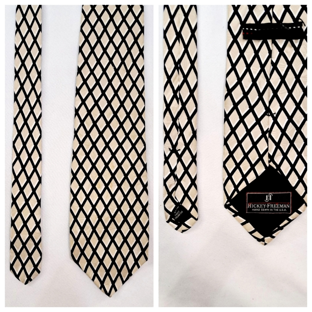 Men's Hickey Freeman Silk Diamond Patterned Tie